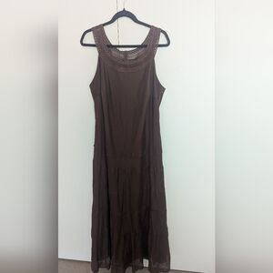 Jones New York Chocolate Brown Maxi Dress